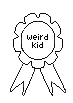 weird kid ribbon blank template