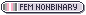 demigirl flag, text: fem nonbinary